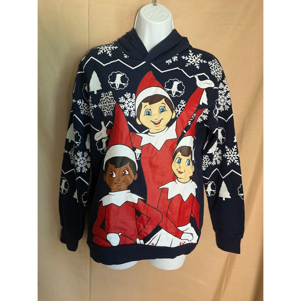 The LumiStella Company Elf on the Shelf Hoodie Kids 14/16 Navy Blue Excellent
